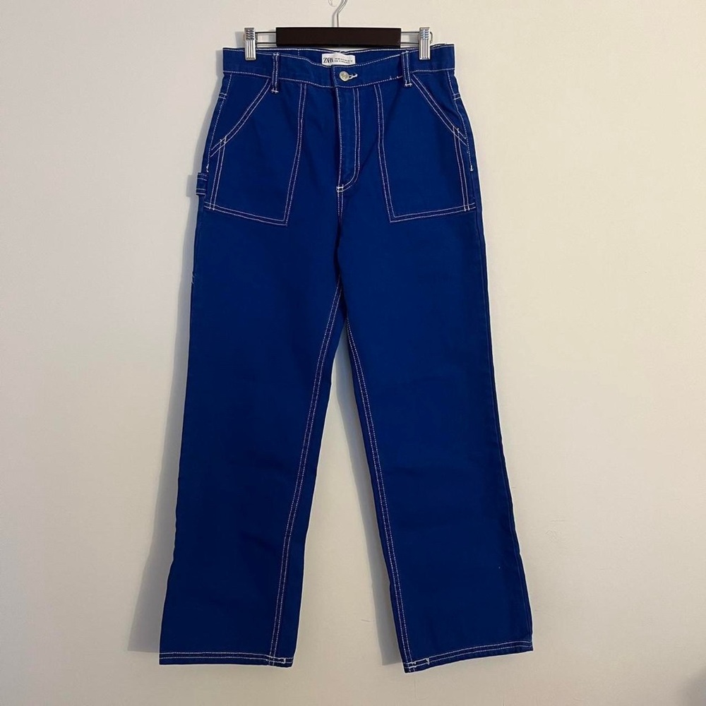 Zara Cobalt Blue Cargo Pants - Size 4